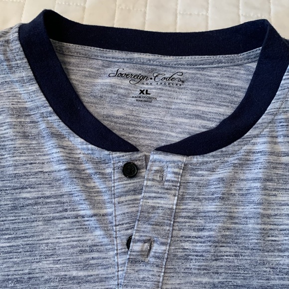 NWT Sovereign Code Sever Henley Tee, Blue Heather, Men’s Size XL - Picture 6 of 12